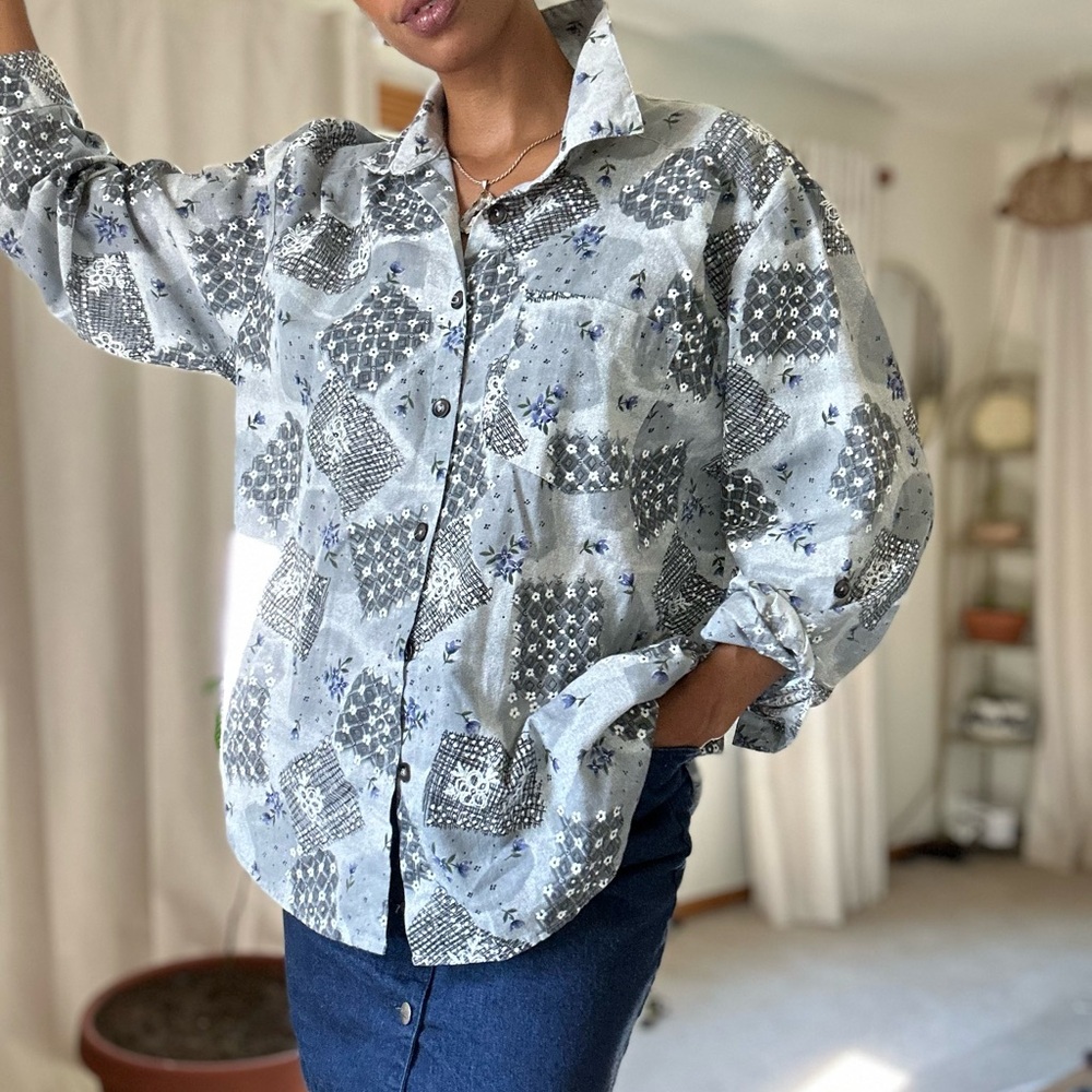 Vintage patchwork button down - Picture 5 of 5